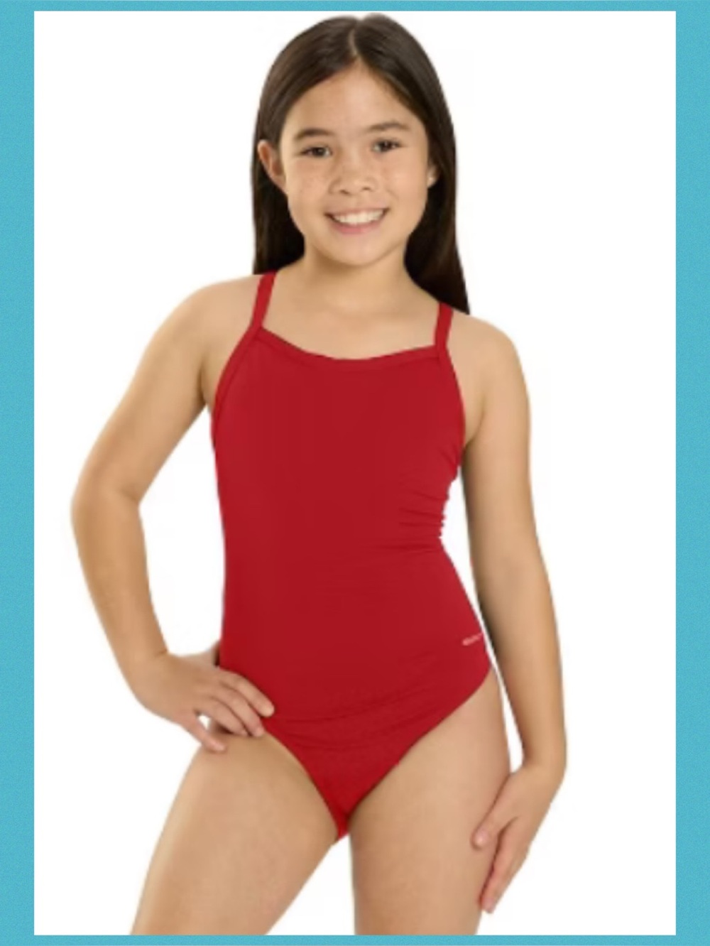 Bloch Vibrant Red girls swimsuit.37